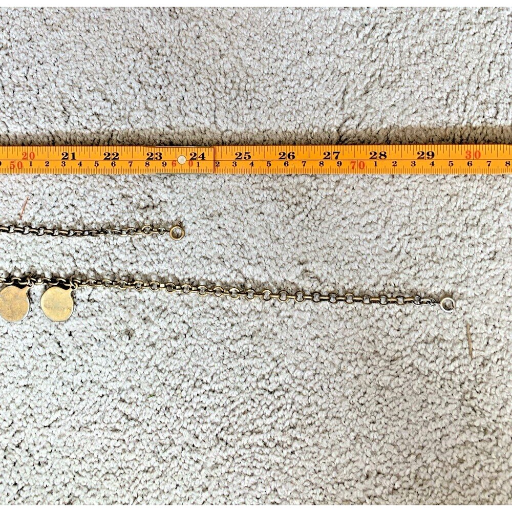 Vintage CAbi Coin Charm Necklace Bracelet Set Gold Silver Tone Convertible 3pc - Picture 15 of 16